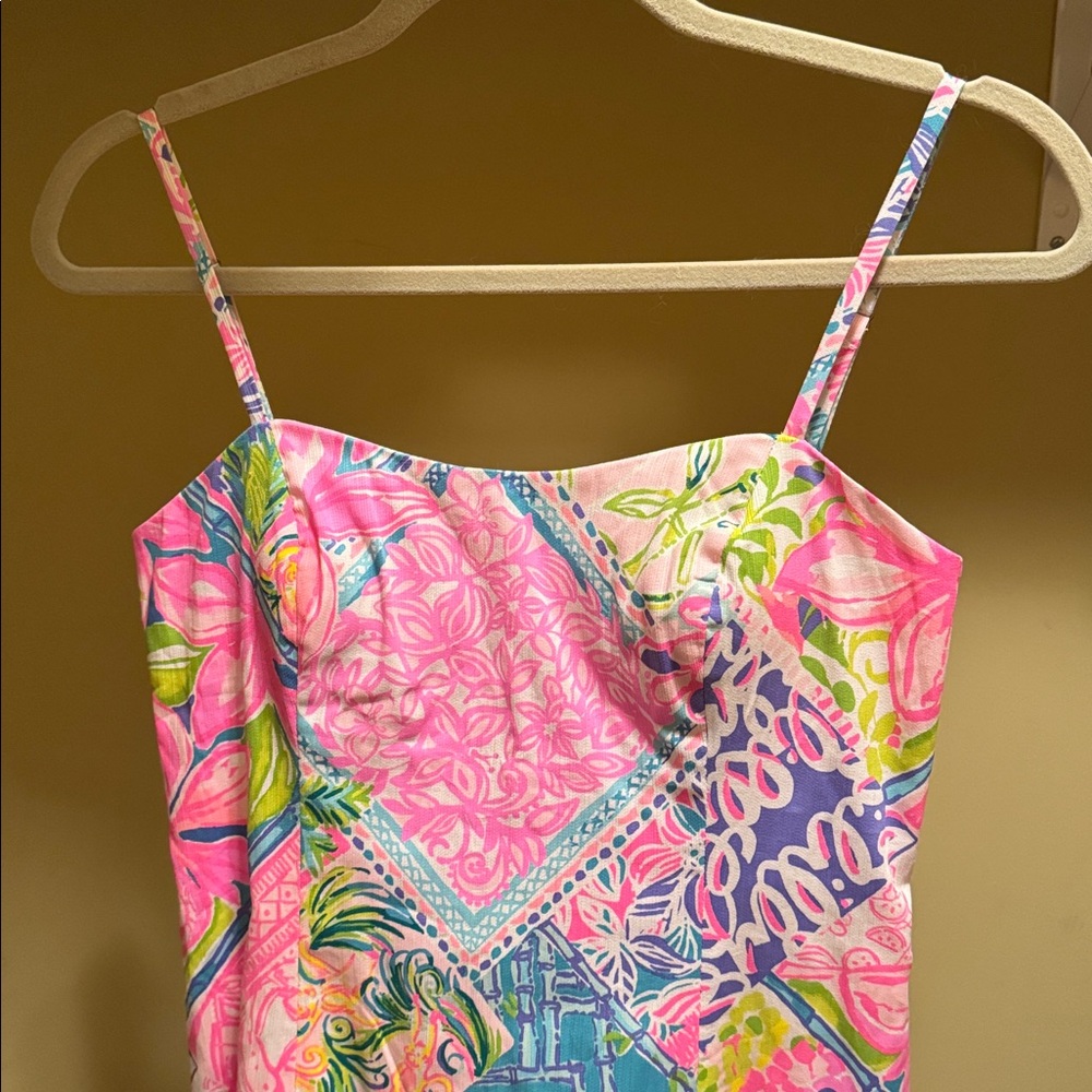 Lilly Pulitzer Shelli Stretch Block Party Floral Multicolor Dress - Picture 3 of 7